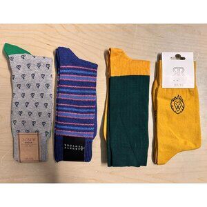Men's 4Pair Fashion Dress Socks_J.Crew, Barneys